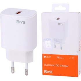 تصویر کلگی فست شارژ Biva HC-04Q 3A QC3.0 PD 18W Biva HC-04Q 3A QC3.0 PD 18W Fast Wall Charger