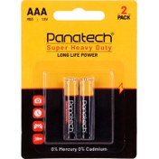 تصویر باتری دوتایی نیم قلمی Panatech Super Heavy duty 1.5V AAA 