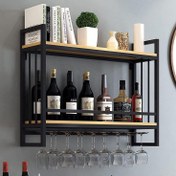 تصویر شلف دیواری فلزی اویز دار شلف اشپزخانه و کافی بار 