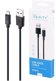 تصویر کابل شارژ وریتی میکرو یو‌اس‌بی مدل CB3150A-B یک متری - مشکی micro usb verity cable charge CB3150A-B