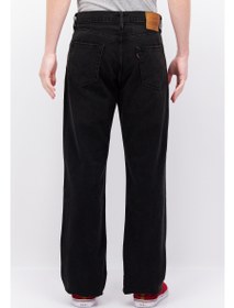 تصویر شلوار جین مردانه مدل راست، ساده و بدون کشسانی، مشکی برند levi's Men Straight Fit Plain Non Stretchable Jeans, Black