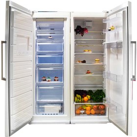 تصویر یخچال فریزر دوقلو امرسان 16 فوت مدل دیاموند _ RH16D / FN16D ا Emersun 16 Foot Diamond RH16D-FN16D twin freezer refrigerator Emersun 16 Foot Diamond RH16D-FN16D twin freezer refrigerator
