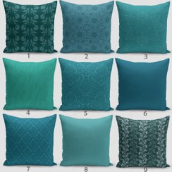 تصویر کاور کوسن ست 9 عددی فیروزه ای رنگ سال 2026 کد CU1 