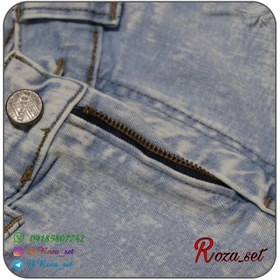 تصویر شورتک جین زیپ دار 805 کد 189 - 48 