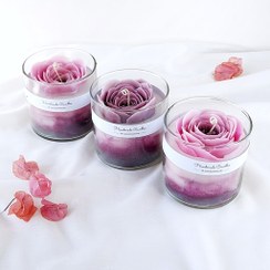 تصویر شمع گل لیوانی تک‌گل بزرگ 