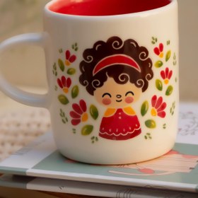 تصویر ماگ سرامیکی طرح هایدی۲ - نارنجی 