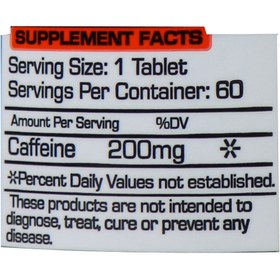 تصویر قرص کافئین نوتریمد 60 عدد Nutrimed Caffeine 60 Tablets