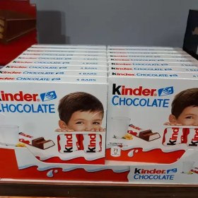 تصویر شکلات 4 تکه شیری کاکائویی کیندر 50 گرمی – بسته 20 عددی Kkinder Chocolate Milk And Cocoa Chocolate 4 Bars Pack 50 gr