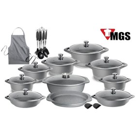 تصویر سرویس قابلمه 29 پارچه ام جی اس MGS - خاکستری cookware set MGS 29Pcs