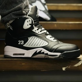تصویر نایک ایرجردن 5 پاریسن ژرمن سفید Nike Air Jordan 5 Paris Saint-Germain White 