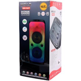 تصویر اسپیکر چمدانی بلوتوثی WDLR DR-1027 + میکروفون و ریموت کنترل WDLR DR-1027 Wireless Speaker