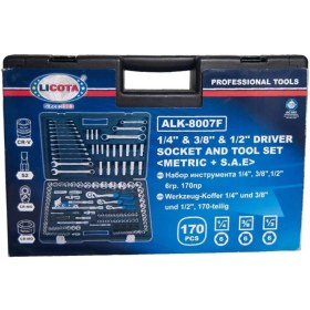 تصویر مجموعه 170 عددی جعبه ابزار لیکوتا مدل ALK-8007F Tools Set Licota Model ALK-8007F