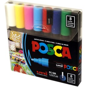 تصویر ماژیک اکرلیک 8 رنگ مدل POSCA 