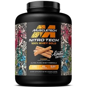 تصویر پروتئین نیترو تک ۱۰۰٪ وی گلد ماسل تک (۲۳۲۰گرمی) Limited Edition ا MuscleTech NitroTech 100% Whey Gold (2320g) Limited Edition MuscleTech NitroTech 100% Whey Gold (2320g) Limited Edition