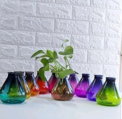 تصویر گلدان شیشه‌ای دورنگ پارلا کلوش 