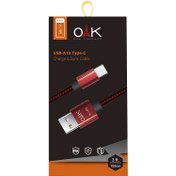 تصویر خرید + قیمت کابل شارژ تایپ سی (USB-C) OAK مدل K-185 