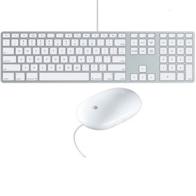 تصویر موس و کیبورد سیم دار اپل مدل A1243 