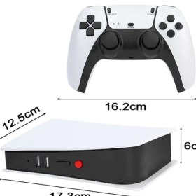 تصویر کنسول بازی کلاسیک 4K مدل PS5 با دسته بازی بی سیم Game 2.4 Wireless Game Console 4K Classic - PS5 Style