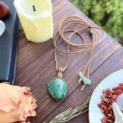 تصویر گردنبند بافت سنگ آونتورین 