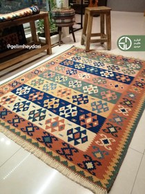 تصویر گلیم دستباف 2متری مدل قشقایی کد137814 Qashqai kilim