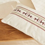 تصویر بالش سفيد قرمز طرحدار X Arslantepe مليد كاراجا هوم 9120 