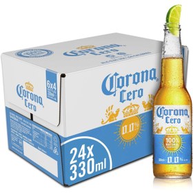 تصویر نوشیدنی آبجو بدون الکل کرونا شیشه باکس ۲۴ عددی corona corona