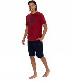 تصویر ست پیژامه فاق نرمال آستین کوتاه راسته مردانه | یو اس پولو U.S. Polo Assn. US.01.18884.25Y 165 