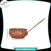 تصویر تابه روغن داغ کن مسی چکشی سایز2 