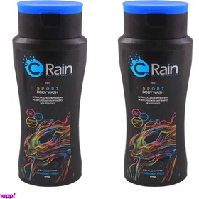 تصویر پک 2 عددی شامپو بدن سی رین (C rain) مدل Sport وزن 400 گرم 