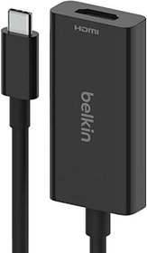 تصویر Belkin USB Type C to HDMI 2.1 Adapter, Tethered 4.33in Cable with 8K@60Hz, 4K@144Hz, HDR, HBR3, DSC, HDCP 2.2, USB-IF Certified for Chromebook, Macbook, iPad Pro and other USB C Devices 