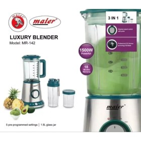 تصویر مخلوط کن 1500 وات 3 کاره مایر مدل MR-142 MR-142 Maier Triple blender 1500W