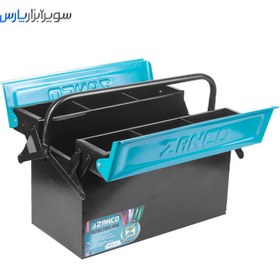 تصویر جعبه ابزار فلزی دو طبقه 40 سانت بلند اتومات زانکو مدل Z-MTB 422 ZANCO Z-MTB 422 metal tool box