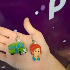 تصویر ست گشواره اتوبوس مدرسه جادویی The Magic School Bus 