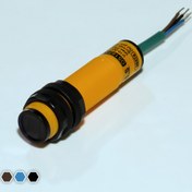 تصویر سنسور نوری یک طرفه تبریز سنسور، NPN-NO، قطر 18mm، سه سیمه، فاصله تشخیص 10cm، کد OS18100-ON 