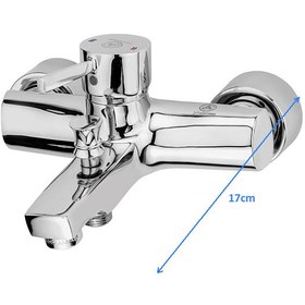 تصویر شیر حمام قهرمان مدل الماس دسته ارکیده Ghahraman Bath Faucet Chrome Almas Model