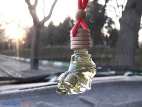 تصویر شیشه عطر آویز ماشین طرح کفش 