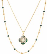 تصویر گردنبند ورق طلا زنانه هوما 