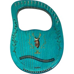 تصویر چنگ رومی 16 سیم - آبی 