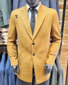 تصویر نیم پالتو خردلی 