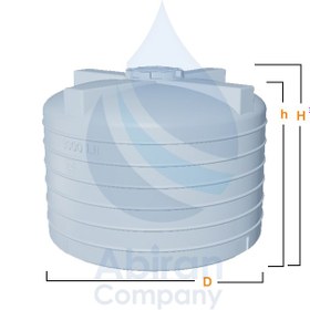 تصویر مخزن پلی اتیلن 3000 لیتری عمودی کوتاه رادمان پلاست 