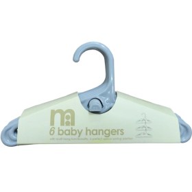 تصویر چوب لباسی ۶ عددی کودک پلاستیکی - آبی 