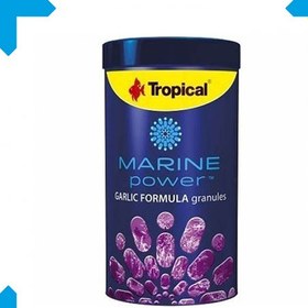 تصویر غذای ماهی آب شور Marine power Garlicl formula granules 250 ml 