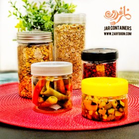 تصویر خرید عمده جار پلاستیکی پت PET استوانه ای 150 سی سی،بسته300عددی 