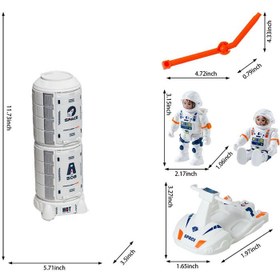 تصویر اسباب بازی مدل فضاپیما و هواپیمای فضایی طرح موشک شاتل همراه با فضانورد کد H623/2 مجموعه 11 عددی 