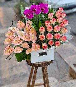 تصویر باکس گل لاکچری کد 598 Luxury Flower Box Code 598