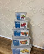 تصویر ست پنج عددی نگهدارنده ماکروفری فریزری باران مستطیل - بلند / سایز۱ 