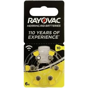 تصویر باتری سمعک سایز 10 ریوواک 6عدد RAYOVAC zink-air batery 6 pices