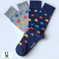 تصویر فروش عمده جوراب ساق بلند طرح پک من 