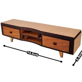 تصویر ماکت دکوری مدل زیر تلوزیونی کد 042 - سفید 