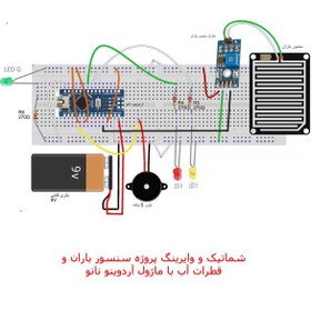 تصویر ماژول تشخیص باران و قطرات آب با رله مهندسیکا مدل Rain 20module 